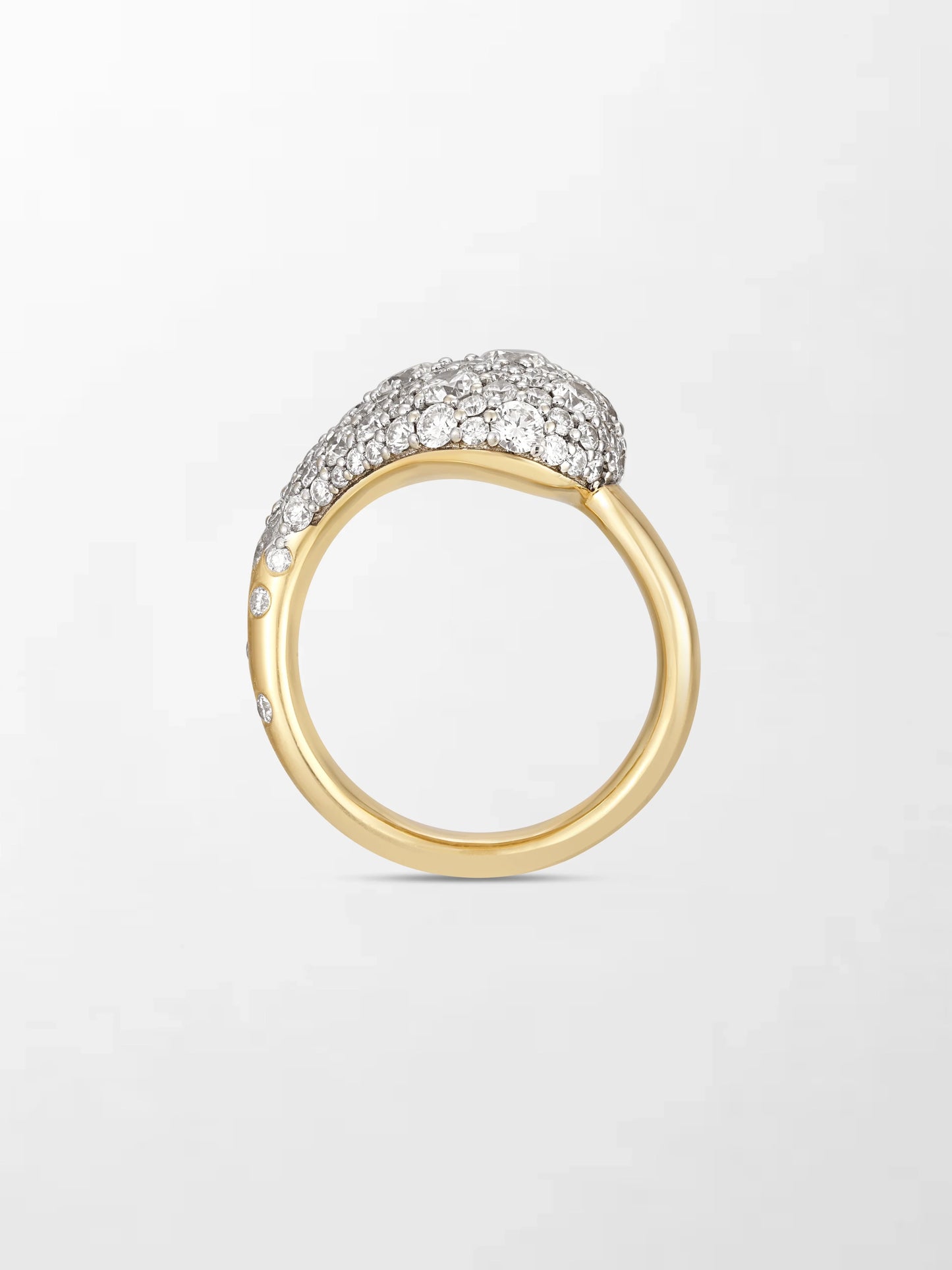 Pear Dome Pave Ring