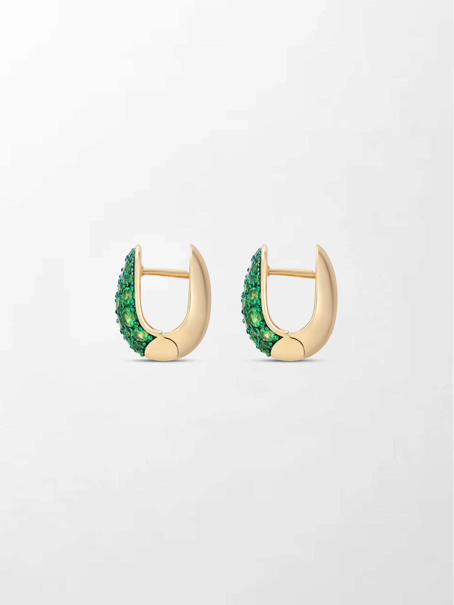 Tsavorite Curve Huggies