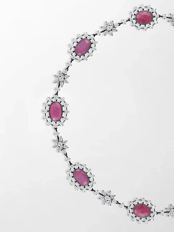Black Rose Ruby Necklace