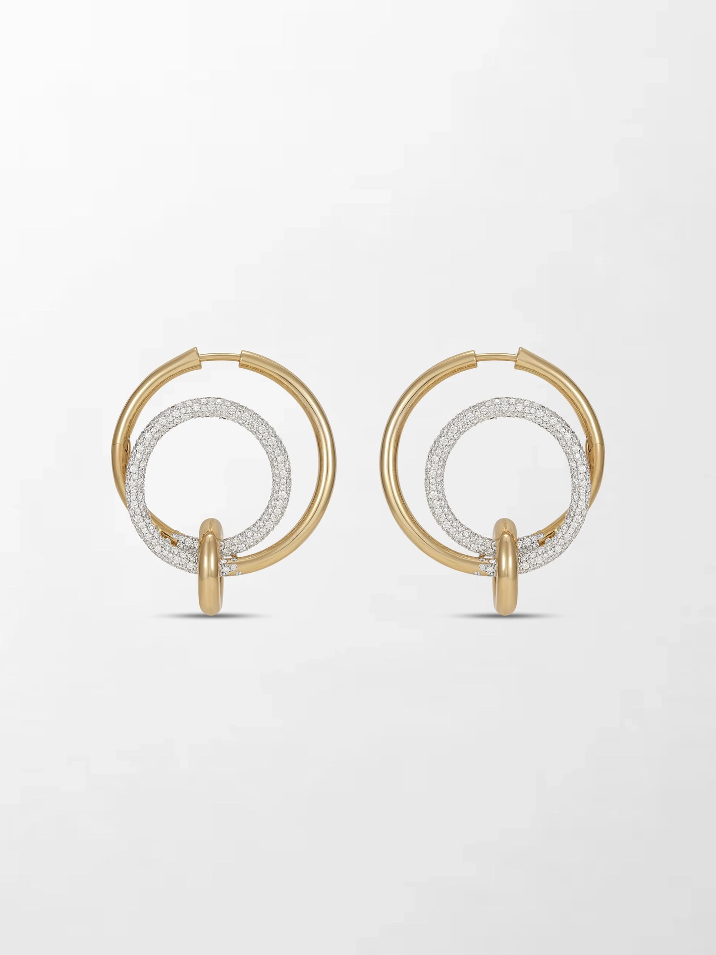Snow Hoop Drop Earrings
