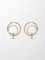 Snow Hoop Drop Earrings
