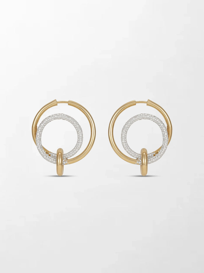 Snow Hoop Drop Earrings