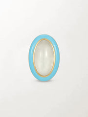 Moonstone Enamel Ring