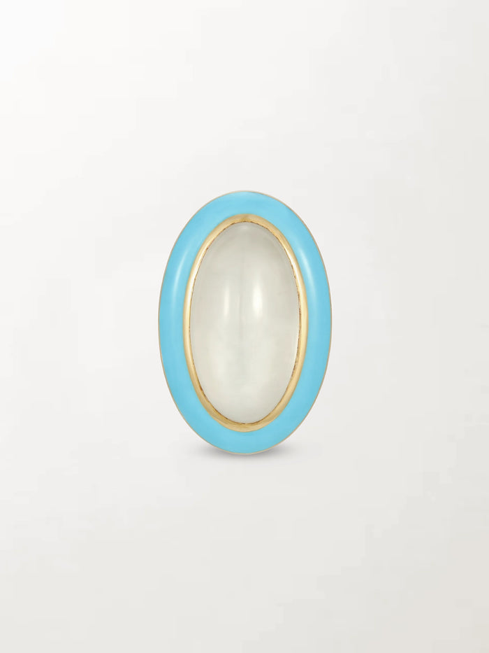 Moonstone Enamel Ring