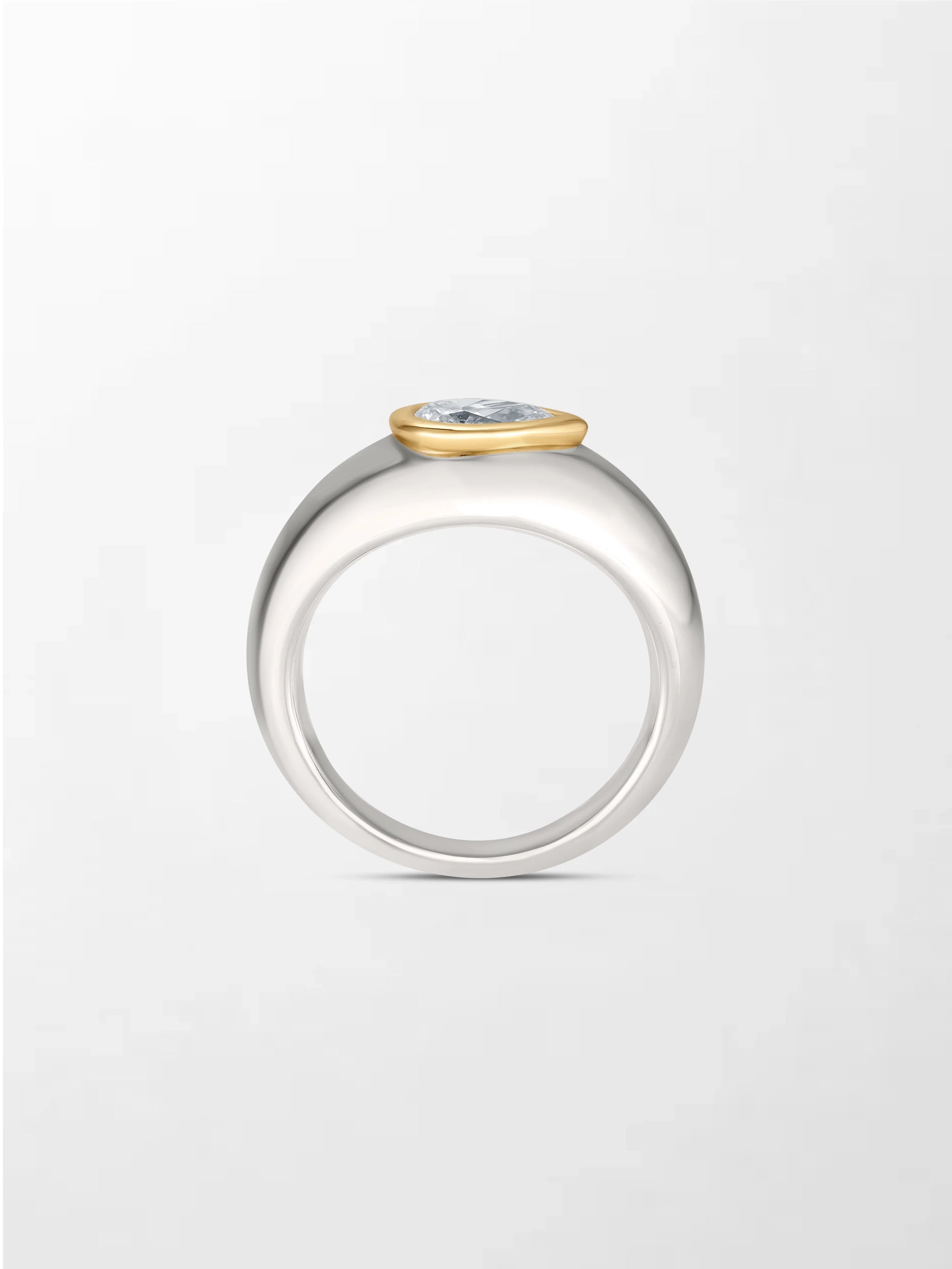 Pear Duo-Tone Ring