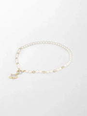 Moonstar Pavé Pearl Necklace