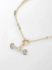Midnight Diamond Dumbbell T-Bar Chain