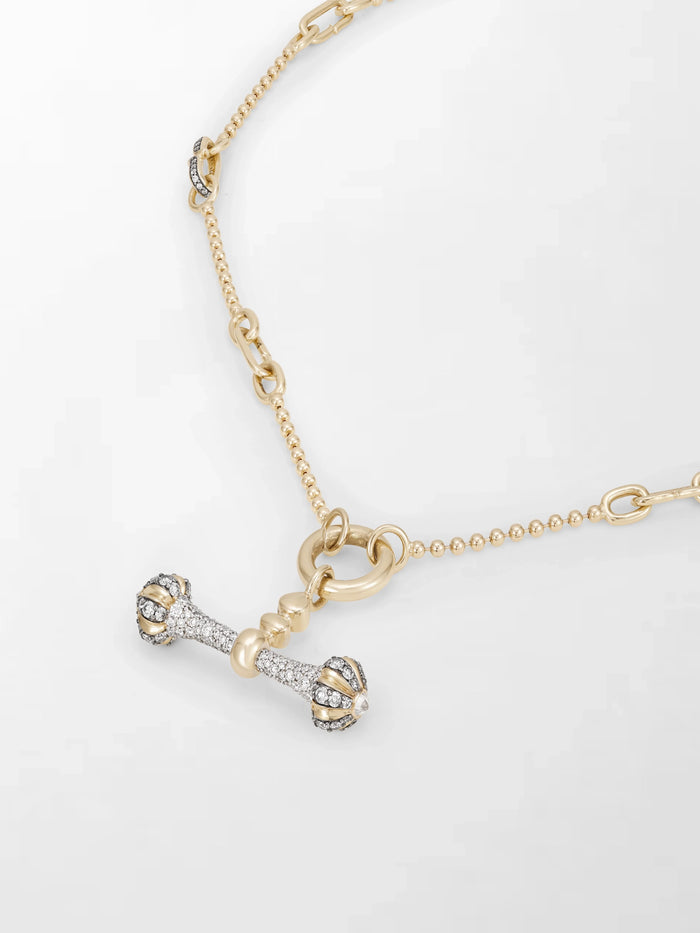 Midnight Diamond Dumbbell T-Bar Chain
