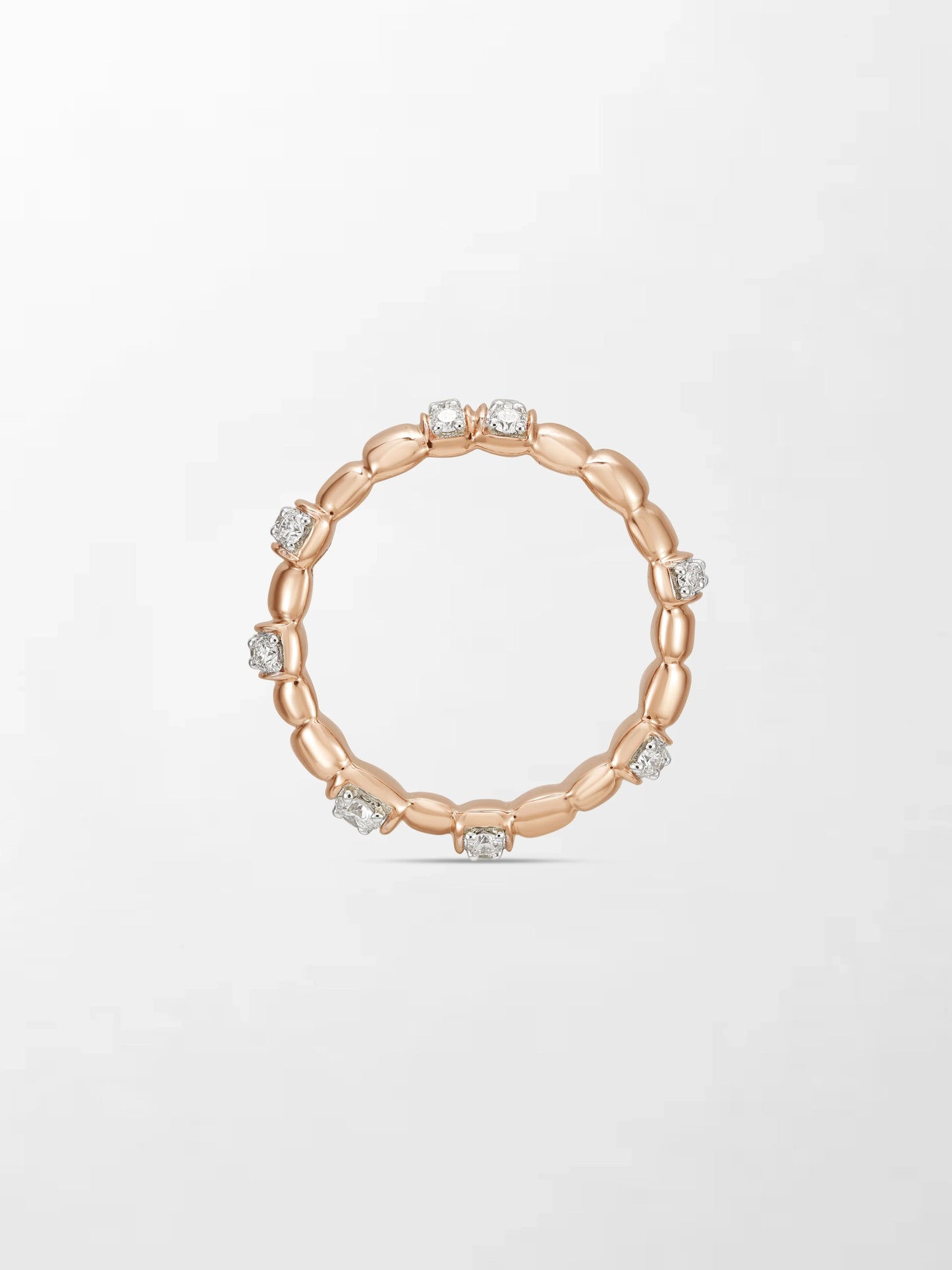 Sleek Rose Grooved Band