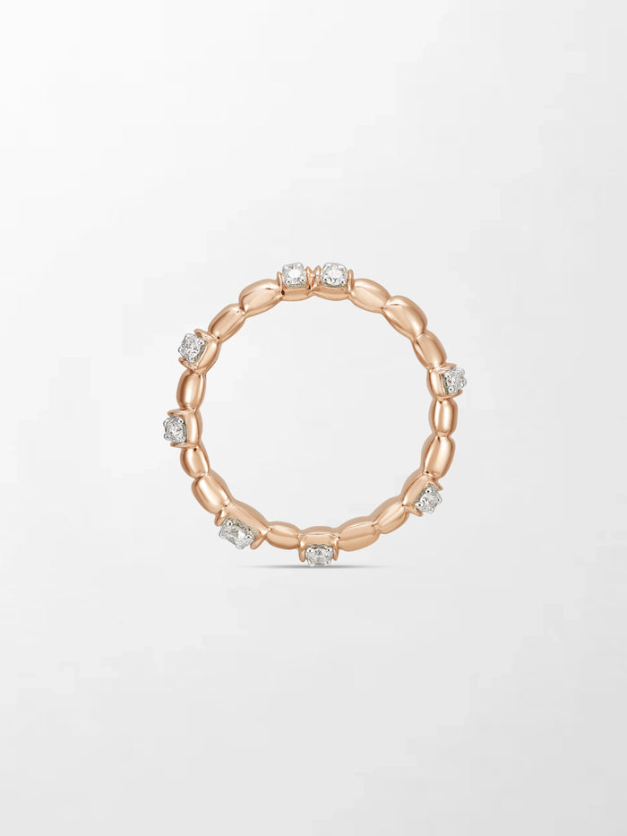 Sleek Rose Grooved Band