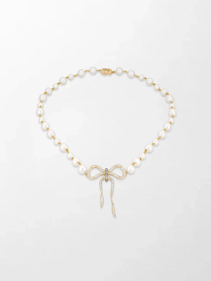 Akoya Pearl Flick-Tie Necklace