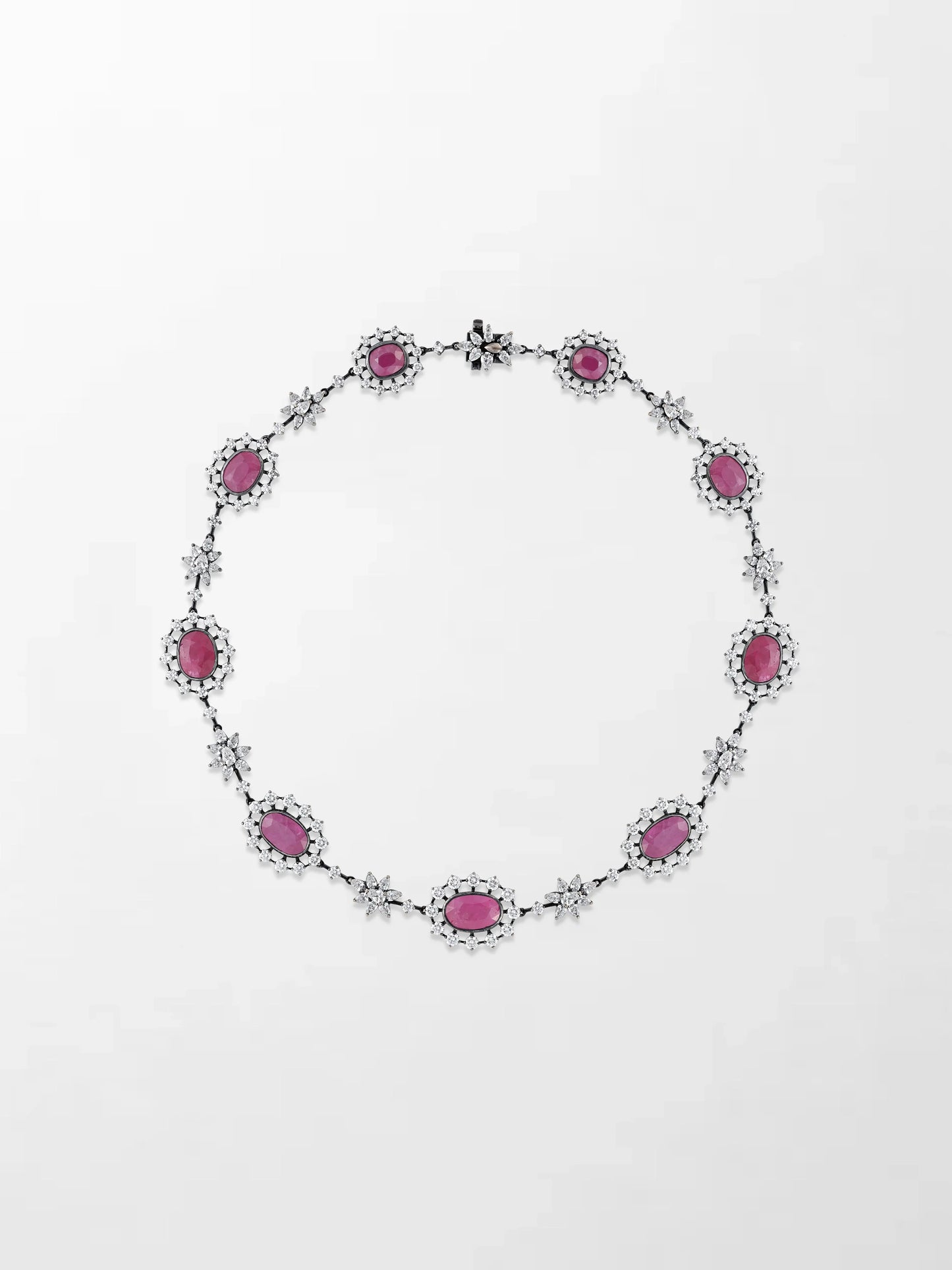 Black Rose Ruby Necklace