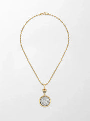 Split Bezel Midnight Pendant with Ball Chain