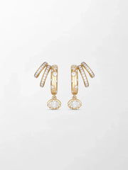 Polkadot Claw Diamond Earrings