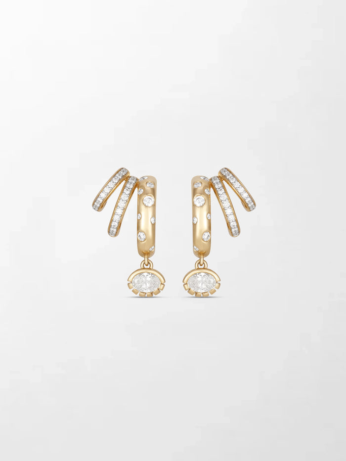 Polkadot Claw Diamond Earrings