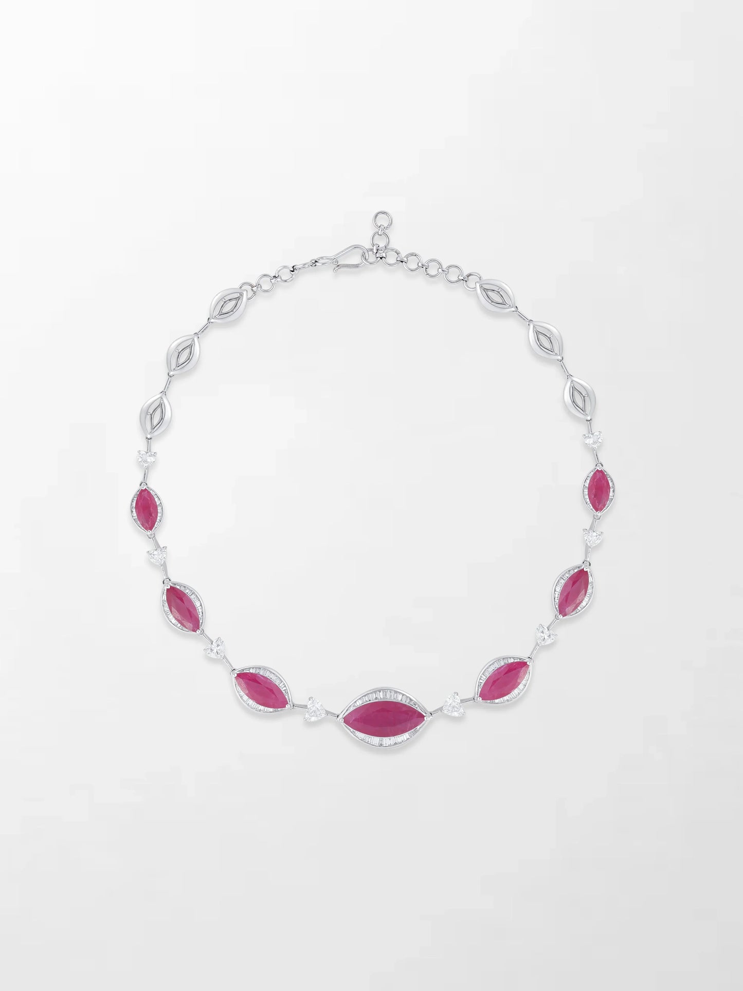 Scarlet Ruby & Diamond Necklace