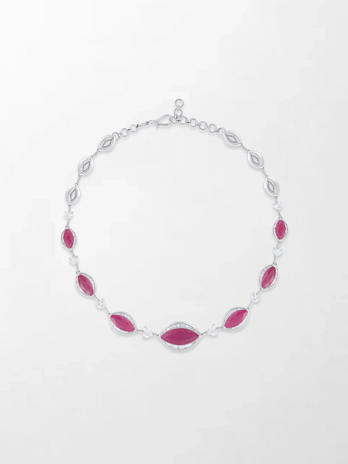Scarlet Ruby & Diamond Necklace
