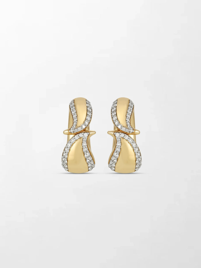 Edge Diamond Flick Earrings