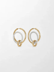 Snow Hoop Drop Earrings