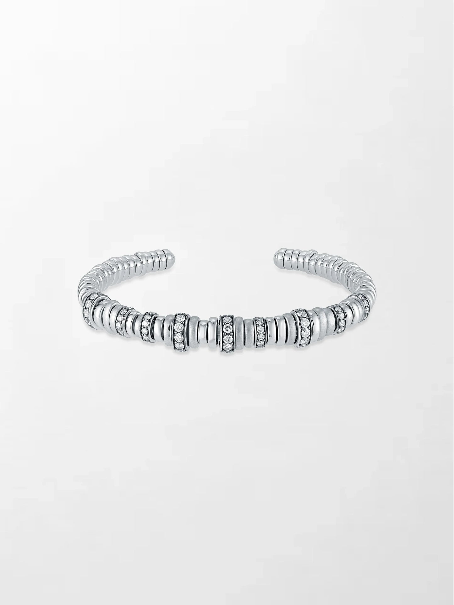 Snow Rondelle Stack Bracelet
