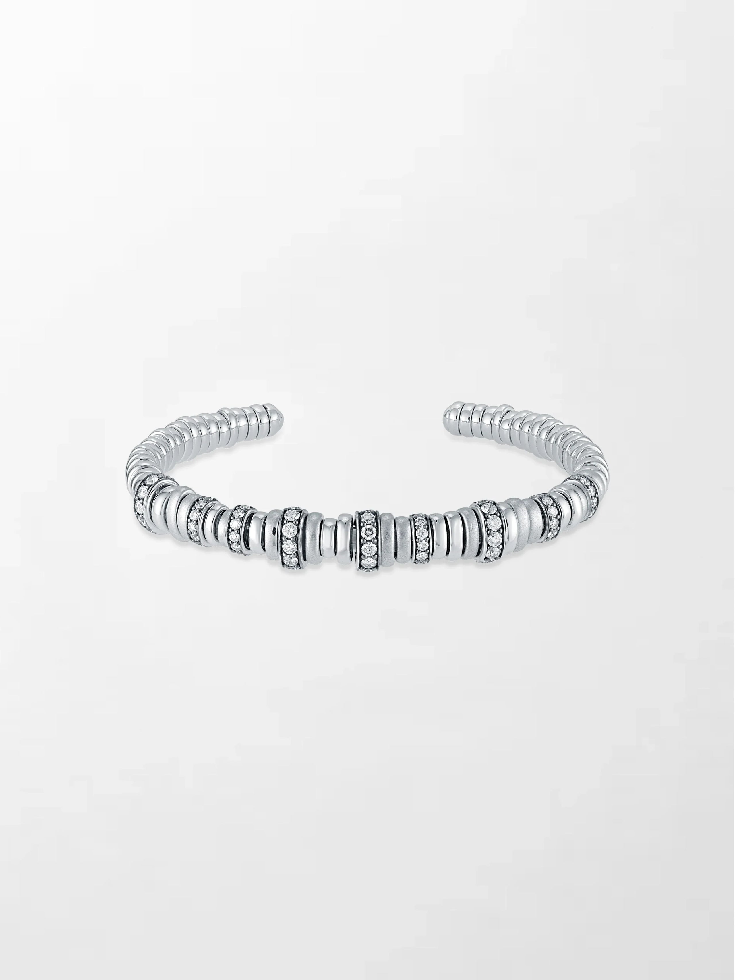 Snow Rondelle Stack Bracelet