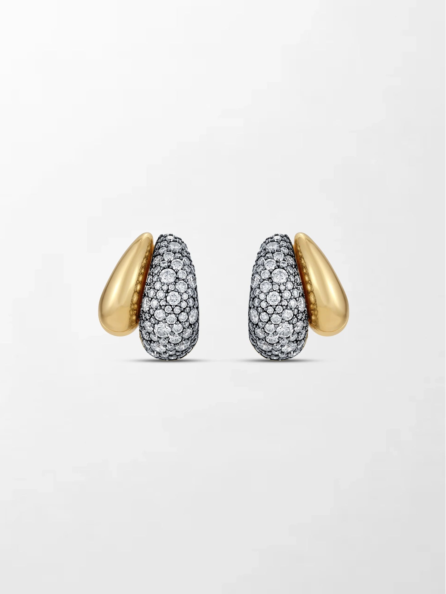 Midnight Dome Pavé Huggies