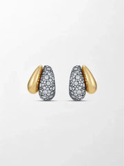 Midnight Dome Pavé Huggies