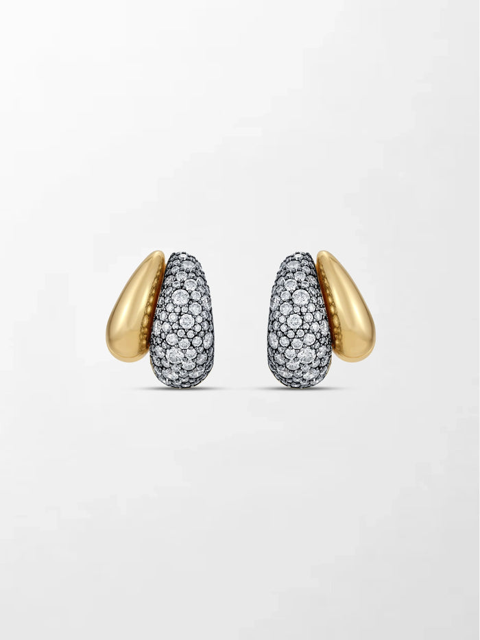 Midnight Dome Pavé Huggies
