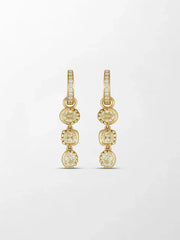 Split Bezel Drop Earrings