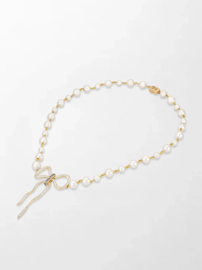 Akoya Pearl Flick-Tie Necklace