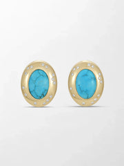 Royal Turquoise Gold Studs