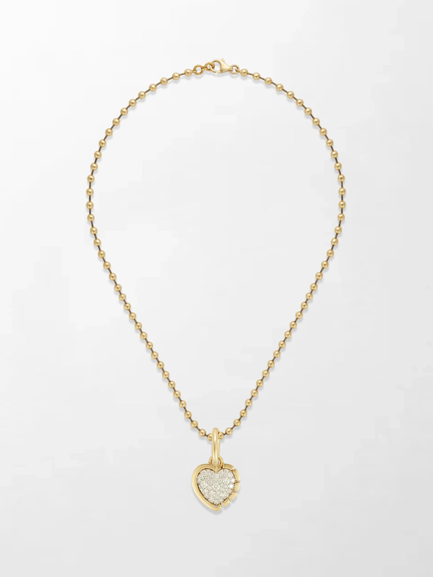 Split Bezel Heartlight Pendant with Ball Chain