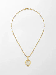 Split Bezel Heartlight Pendant with Ball Chain