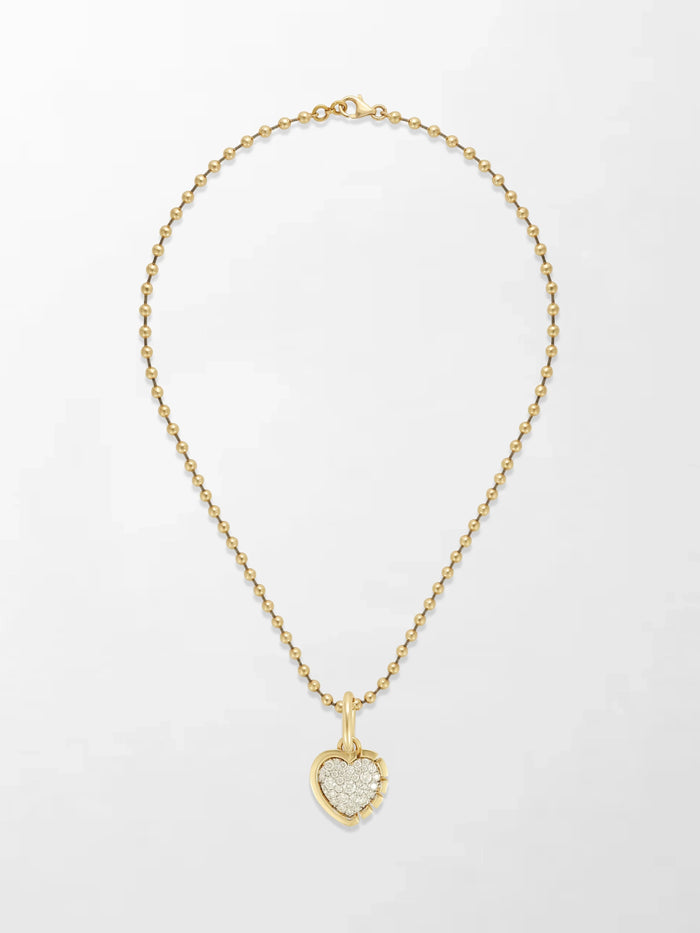 Split Bezel Heartlight Pendant with Ball Chain