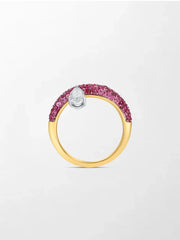 Wave Pear Drop Ring