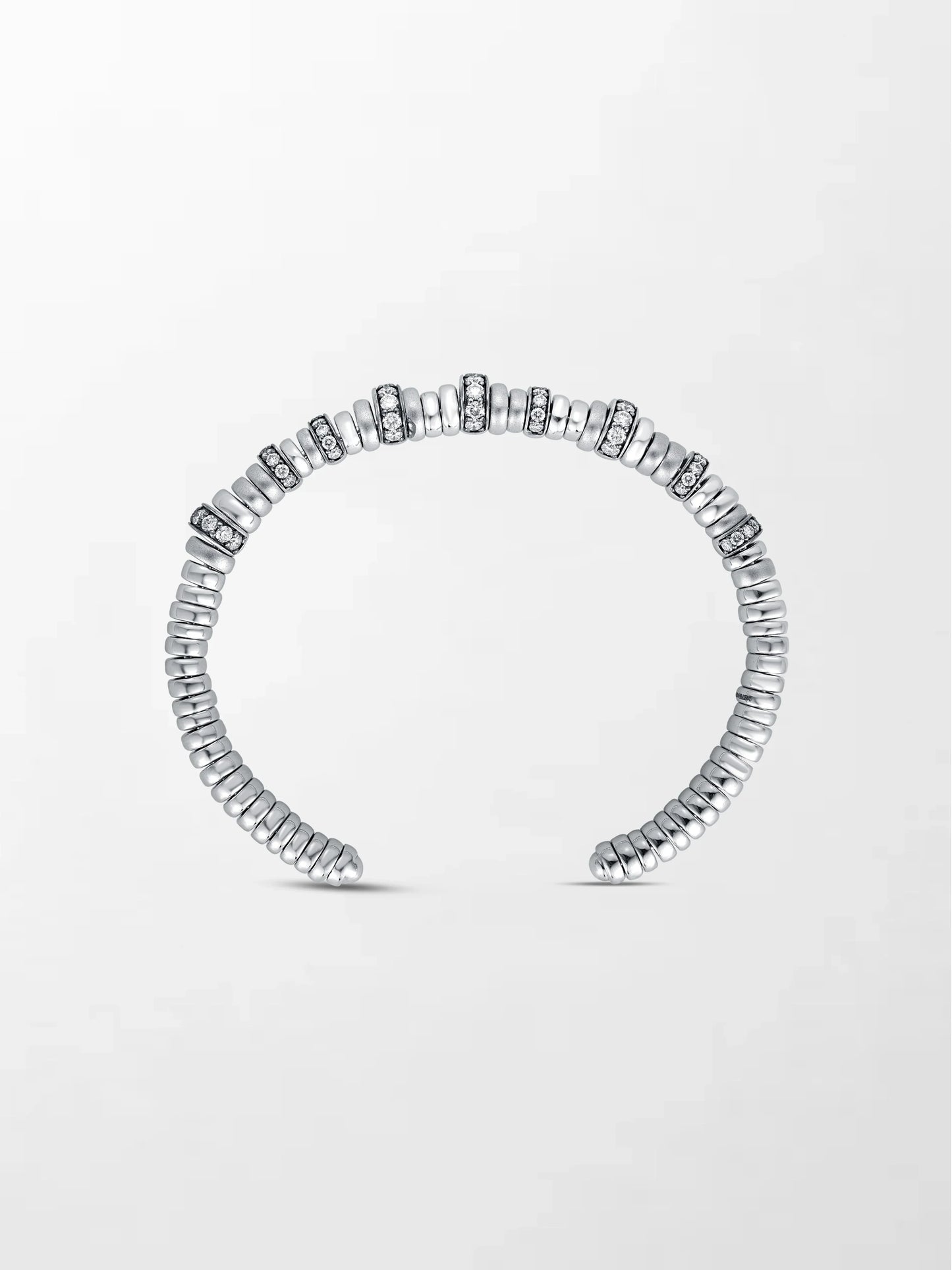 Snow Rondelle Stack Bracelet