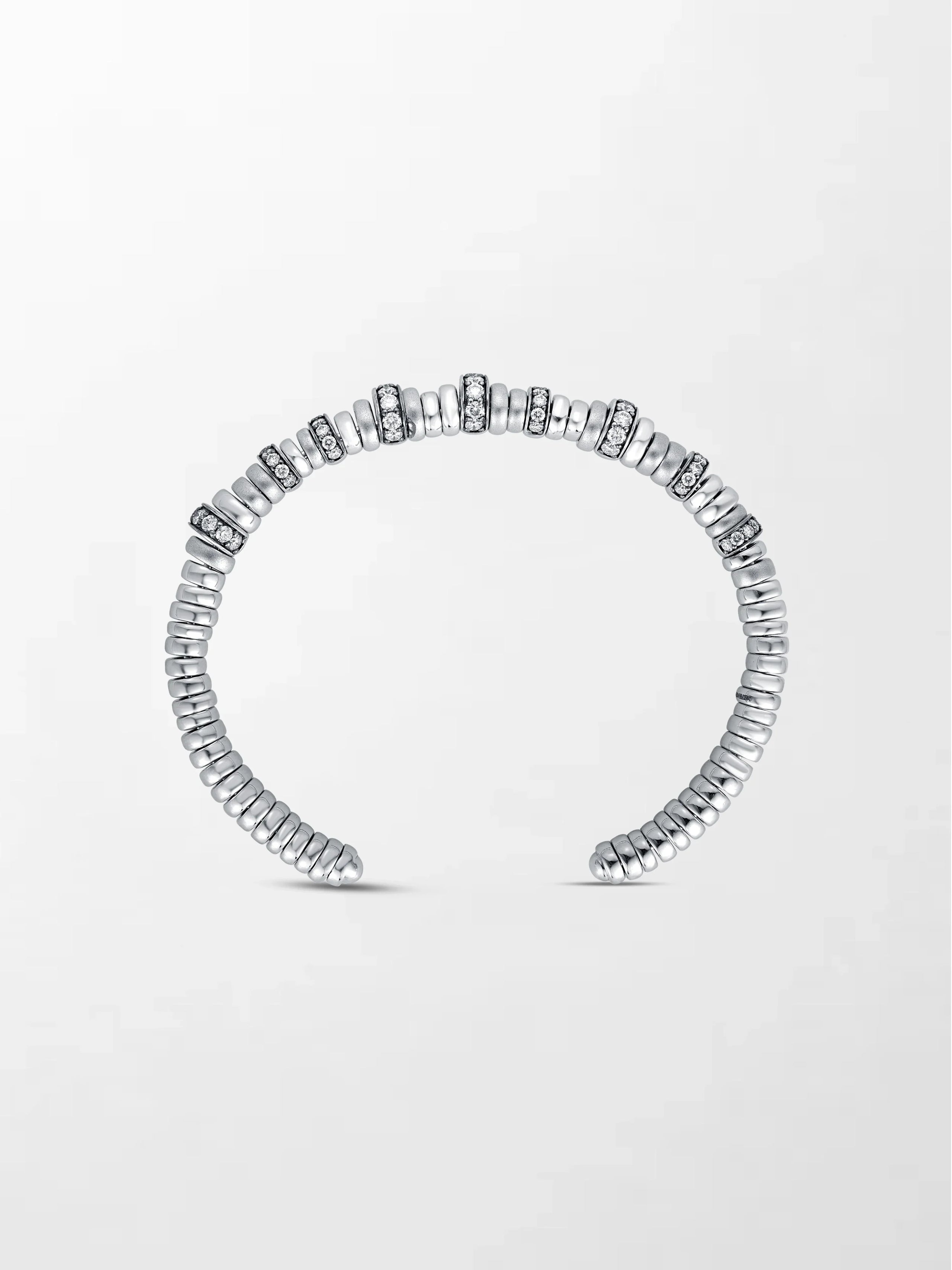 Snow Rondelle Stack Bracelet