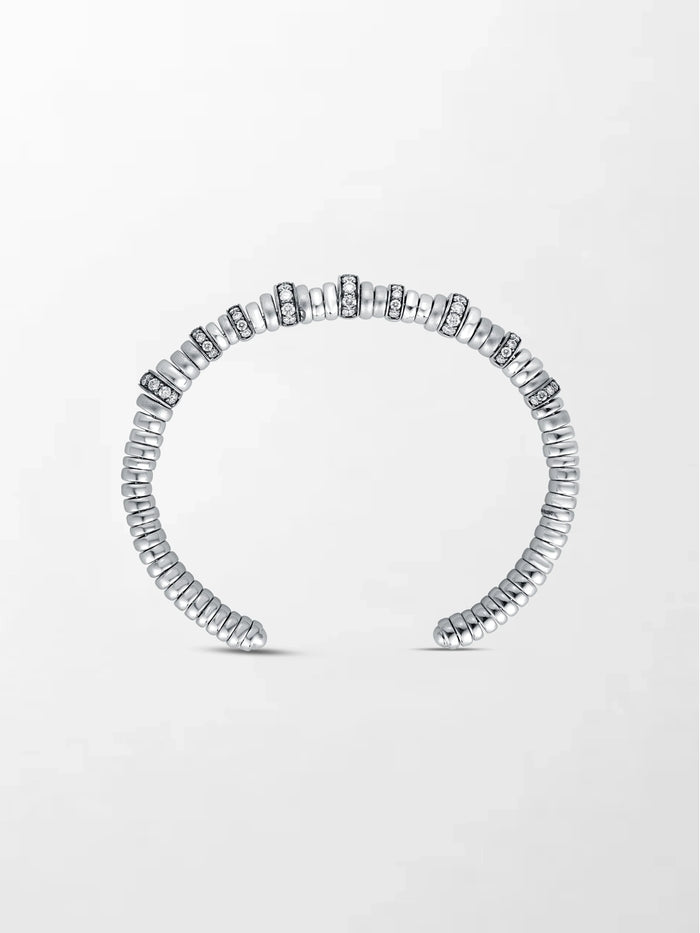 Snow Rondelle Stack Bracelet