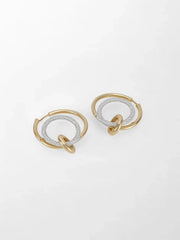 Snow Hoop Drop Earrings