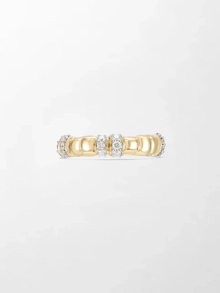 Sleek Gold Grooved Band