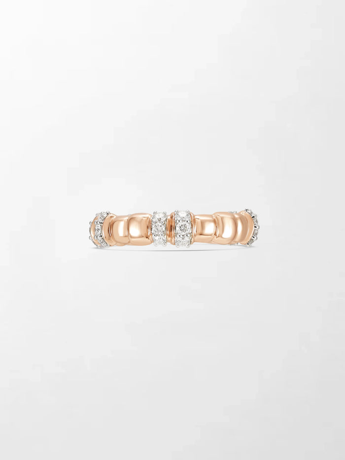 Sleek Rose Grooved Band