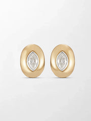 Marquise Curve Huggies
