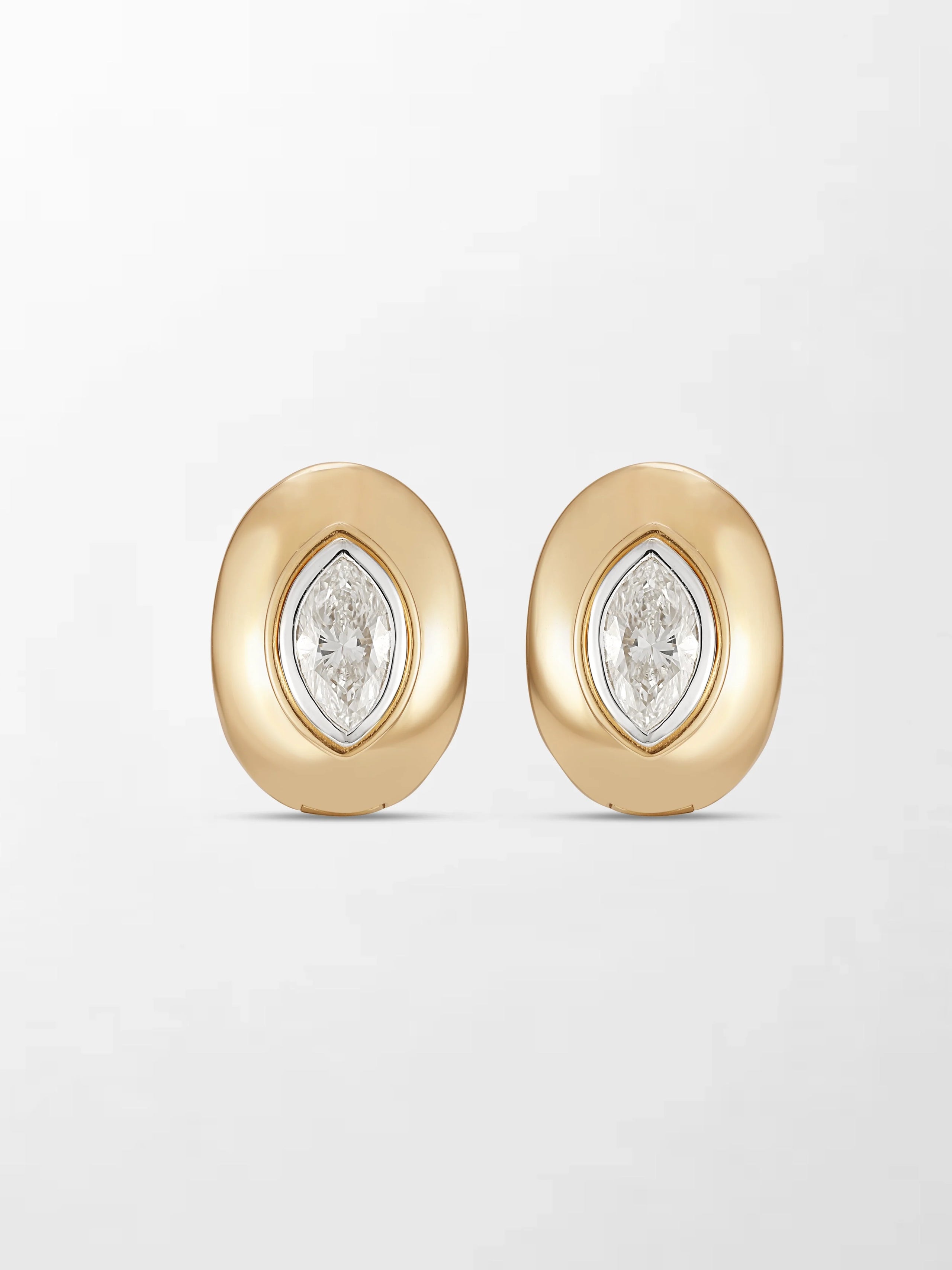 Marquise Curve Huggies