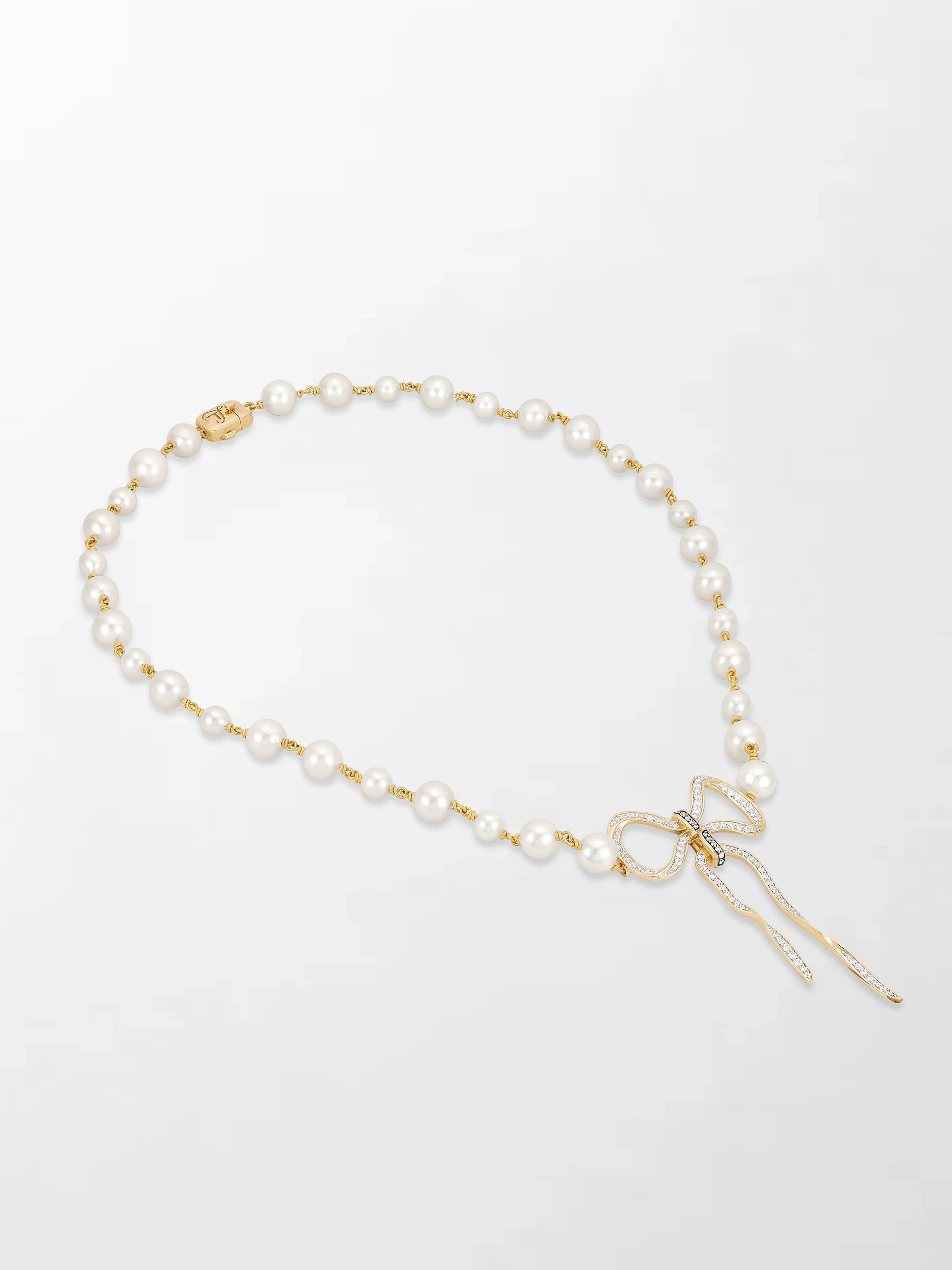 Akoya Pearl Flick-Tie Necklace