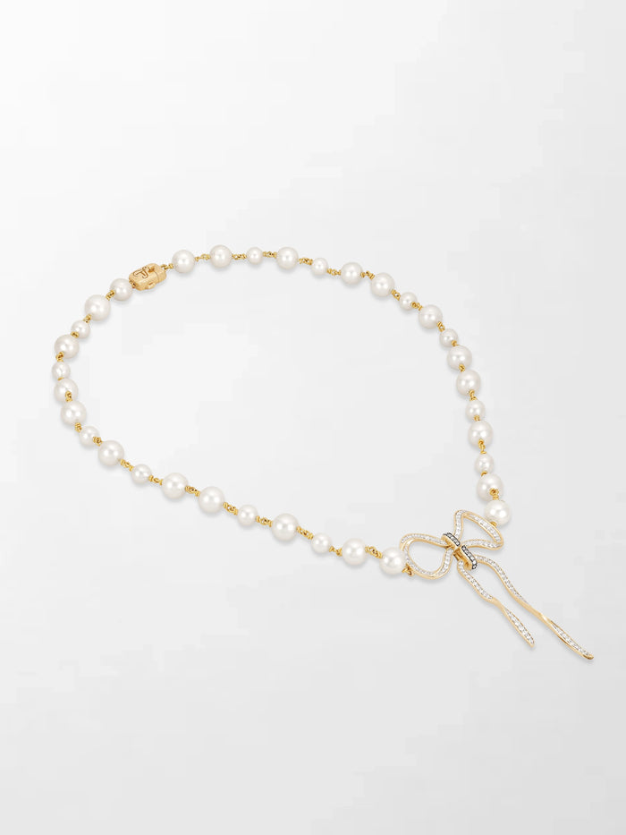 Akoya Pearl Flick-Tie Necklace