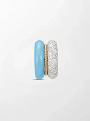 Blue Enamel Pavé Ear Cuff