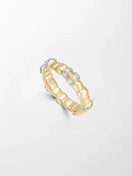 Sleek Gold Grooved Band