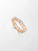 Sleek Rose Grooved Band