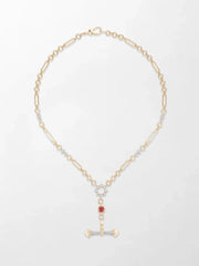 Pink Tourmaline T-Bar Chain
