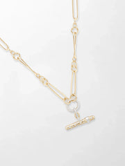 Polka Dot Link T-Bar Chain